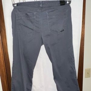 MENS. Prana grey slacks. Previously worn. Waist 35. Length 32.